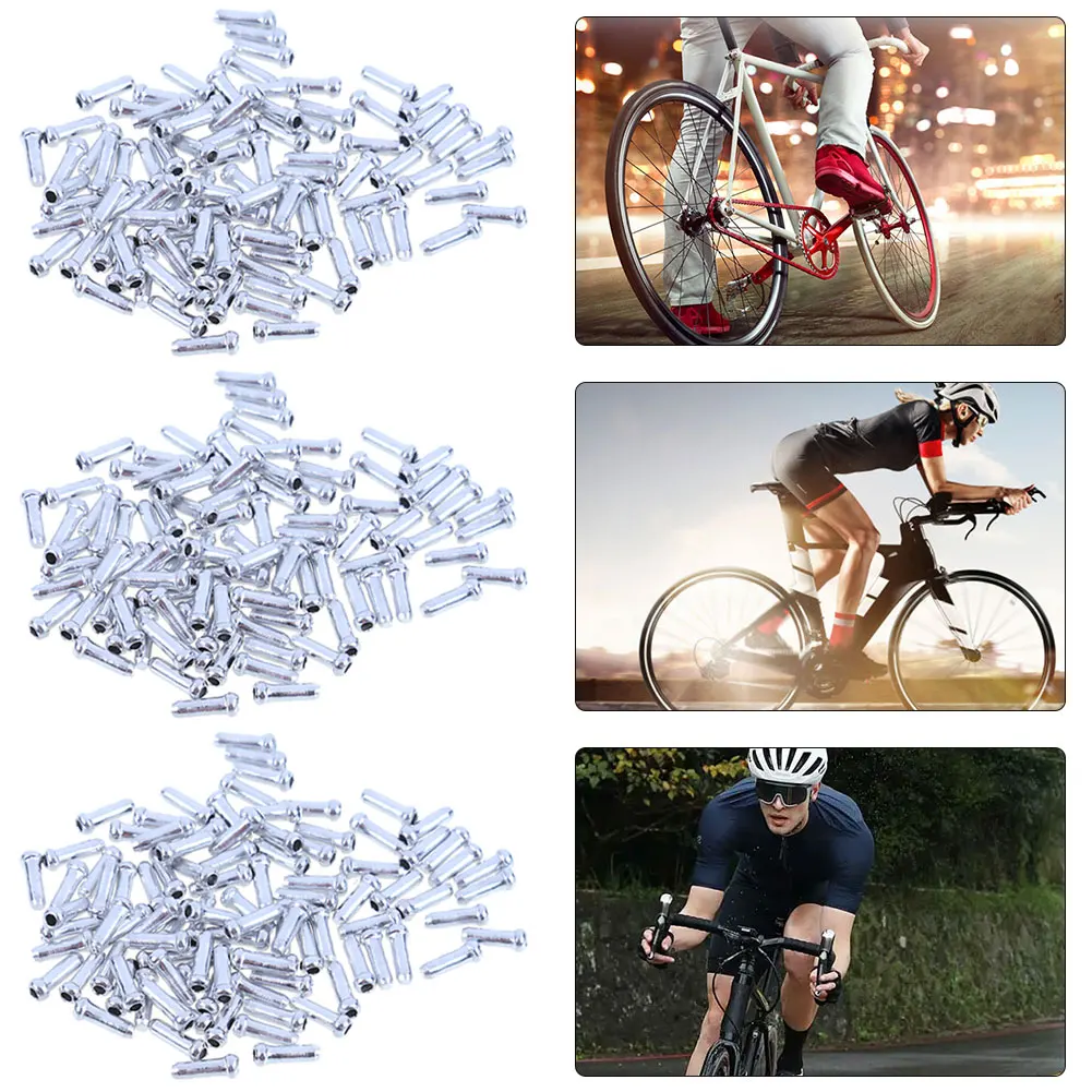 

300Pcs Bicycle Cable End Caps Aluminum Brake Derailleur Cable Tips Cycling Parts