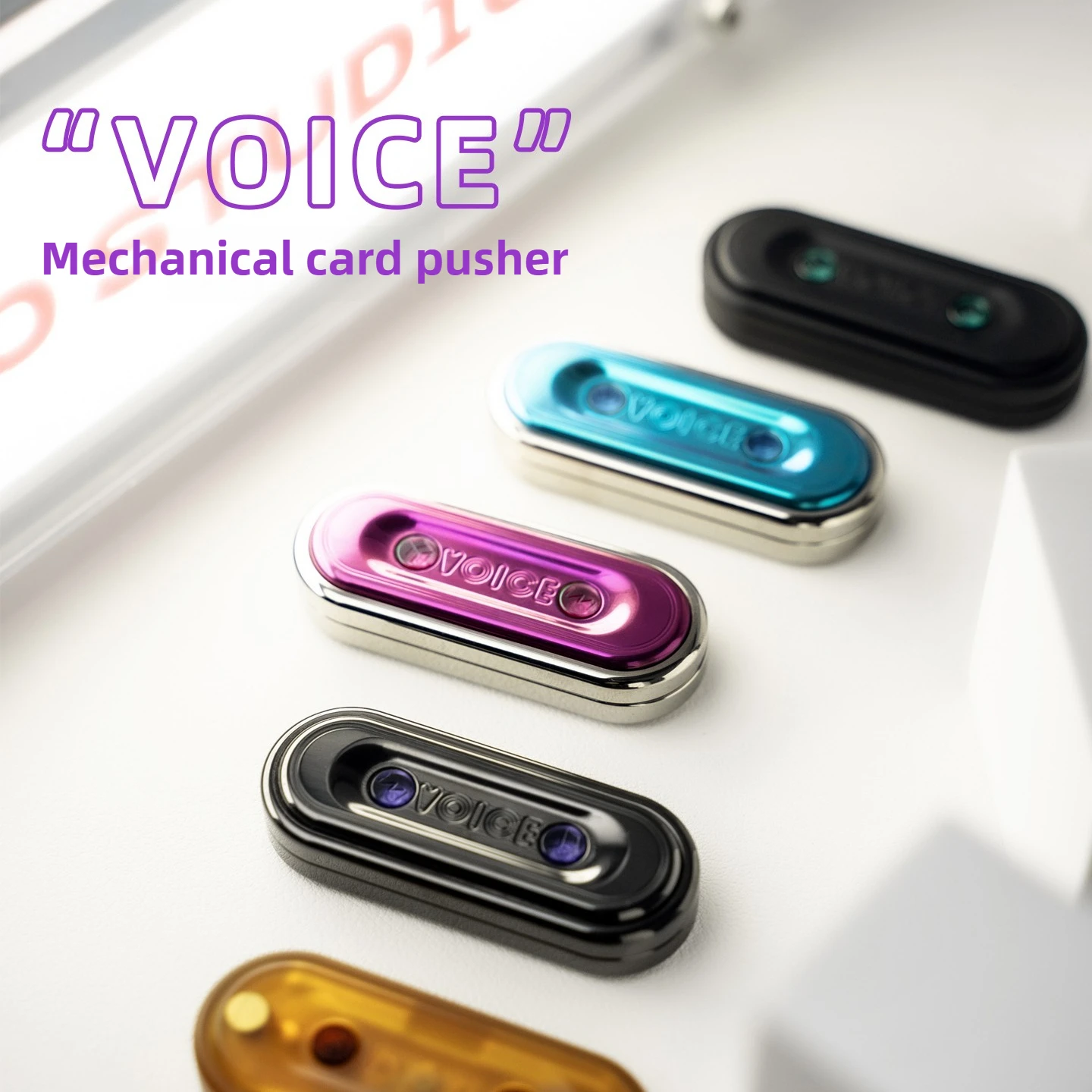 WMEDC VOICE poche mécanique métal Dense Segment pressage bout des doigts carte coulissante jouet de décompression de bureau