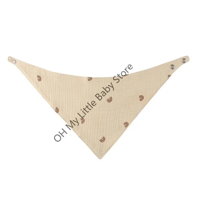 M76C 5 قطعة مريلة قطن للأطفال الرضع حديثي الولادة لون سادة لوشاح مثلث تغذية منشفة لعاب باندانا ملابس تجشؤ للأولاد والبنات Gi