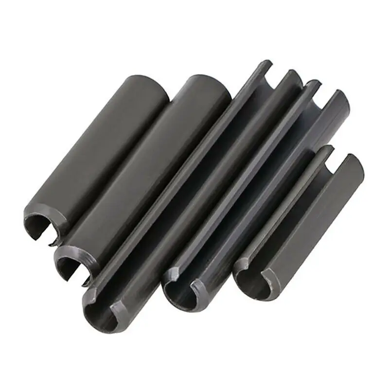 Spring Pins Roll Pin Slotted Split Tension Pins Black Zinc Carbon Steel GB879 M1.5-M4 Cylindrical Elastic Open Dowel Pins