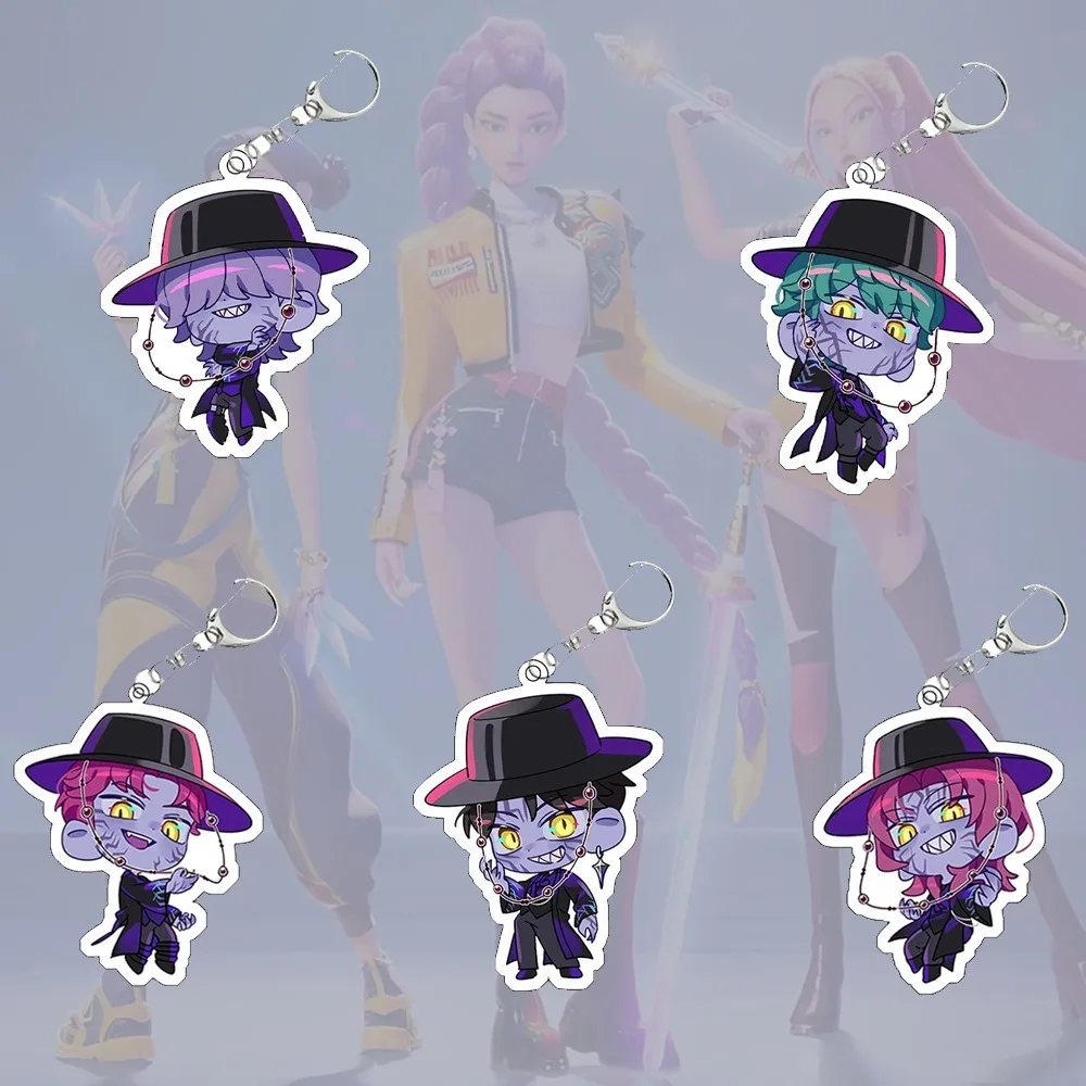 

KPop Demon Hunters SAjA Boys Jinu Mystery Acrylic Key Chain Custom Anime Peripheral Cartoon Cute Backpack Pendant Festival Gift