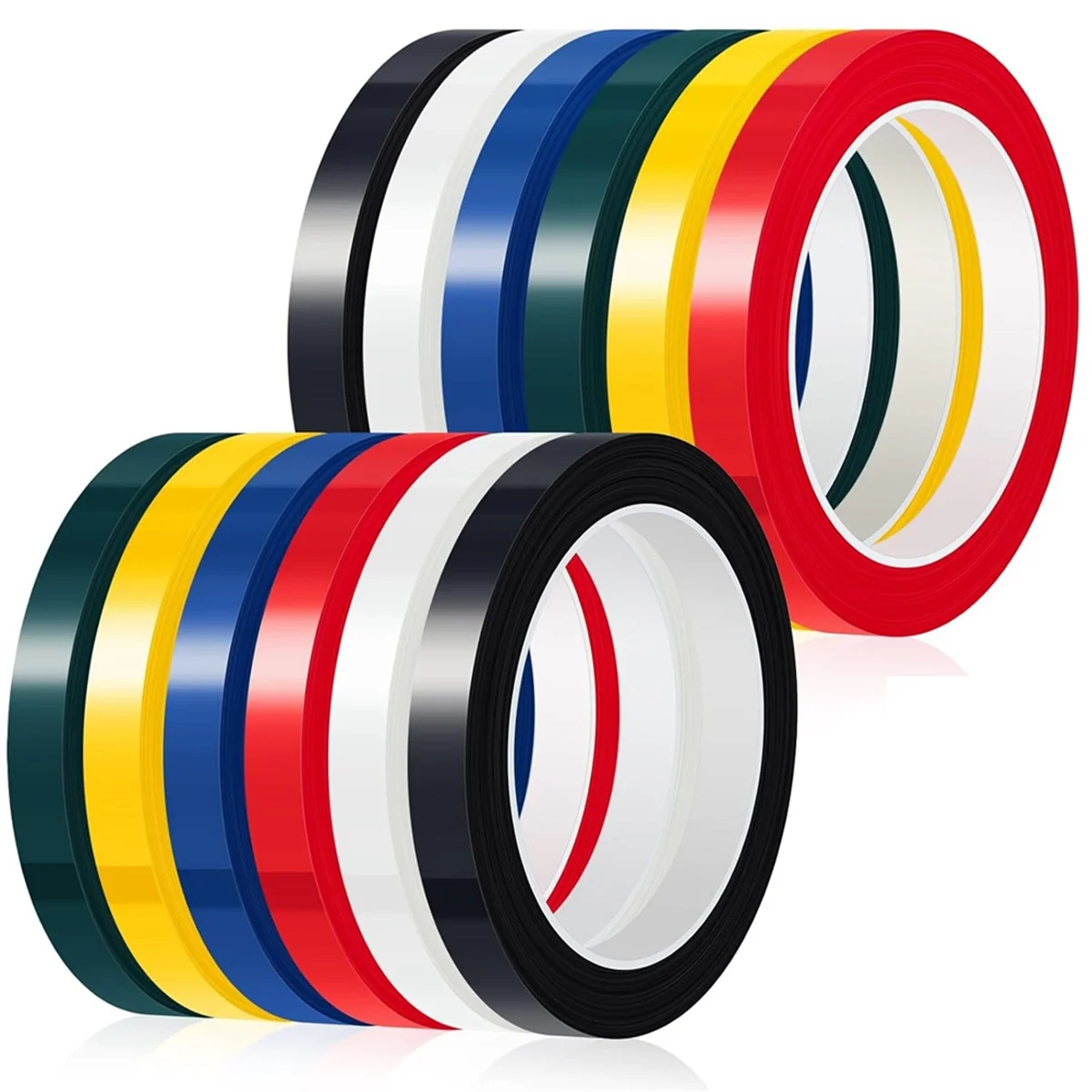 

12 Rolls 12mm Colorful Autoclave Tapes, 216 Feet Length Each Tape, Dental Marking Tape, Identification Tape 6 Color