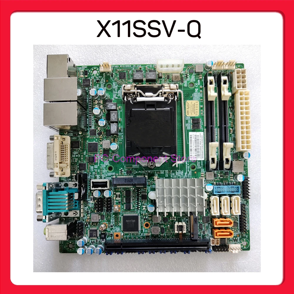 For SuperMicro Server Motherboard Single-Channel LGA1151 Q170 Mini-ITX Small Board X11SSV-Q