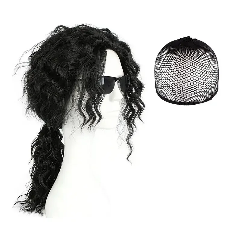 Adult Women Men 80s 90s Pop Star Michael Jackson Cosplay Costume Wig Halloween Stage Performance Hip Hop Dance  Family Clothing view 6