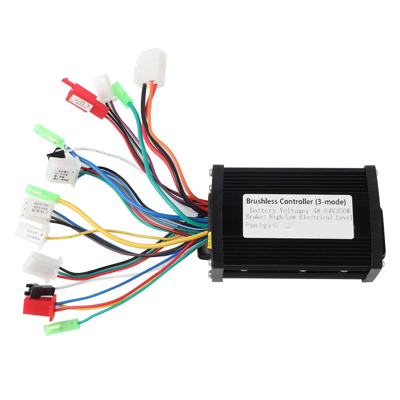 350W Electric Bike Controller 24-48/48-64V Brushless Motor Controller 6 Tube Sinusoidal Mute Design