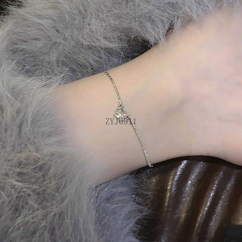 Versione coreana del vento dolce fata farfalla cavigliera luce lusso temperamento estivo avanzata catena del piede donna