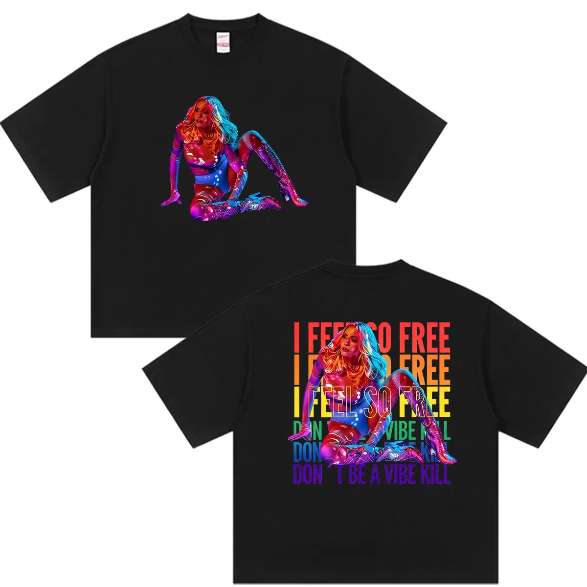 Madonna I Feel So Free Album 2026 Graphic T Shirt Men Women Aesthetic Clothing Fashion T-shirts Vintage Oversized Cotton T-shirt