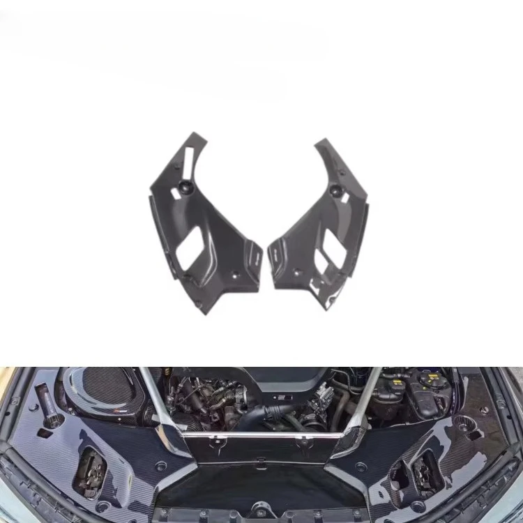 

3k twill carbon braided dry carbon fiber car engine compartment decorative panels on both sides 5 series G3X B48 2.0T