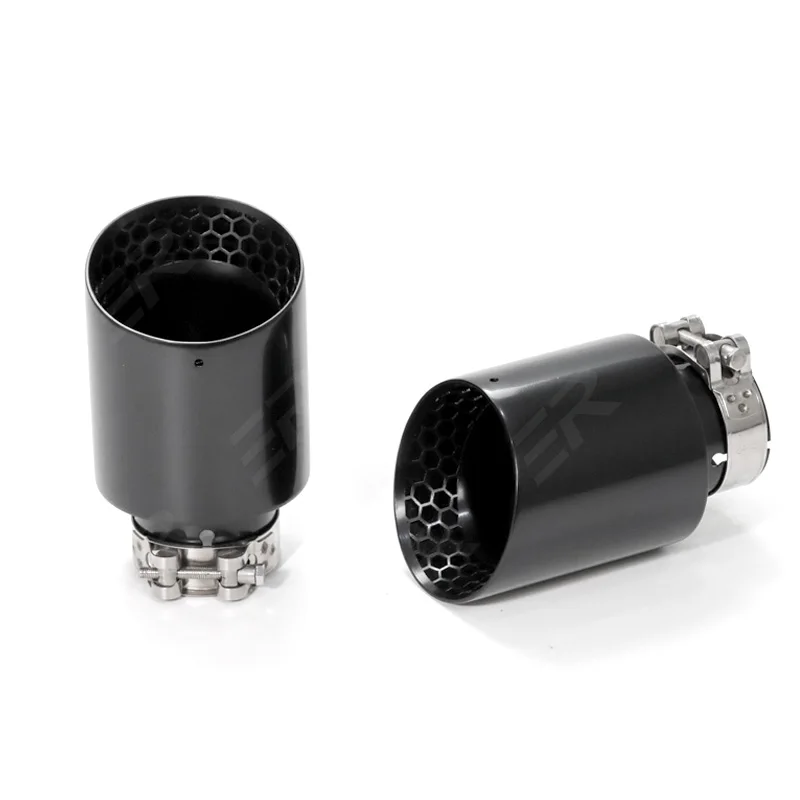 

1 Piece Car Accessories General New Honeycomb Hollow Black Stainless Steel Exhaust Nozzle For Automotive Exhaust Pipe Decoration