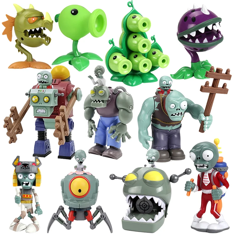 Plants vs Zombies Game Action Figure Statue Deep Sea Giant Zombie Bean Machine Gun Birthday Christmas Gift Children's Doll Toy