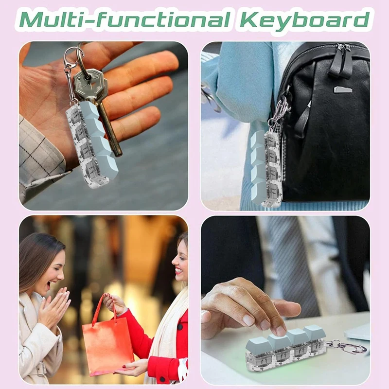 Keyboard Key Toys, Party Stress Relief DIY Fidget Button Keycaps, Fidget Keychains, Keyboard Keychains