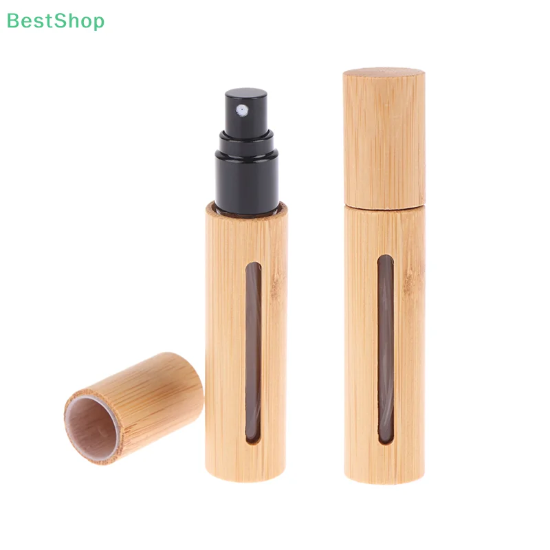 💕Perfume Refill Spray Bottle,Bamboo Empty Perfume Bottle,Portable Sample Refill Bottle