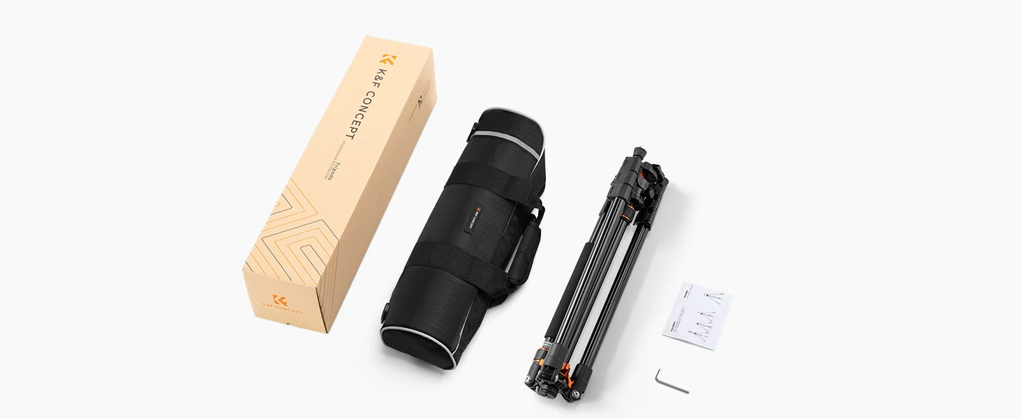 K&F CONCEPT 2 m Overhead-Aluminium-DSLR-Stativ, kompaktes tragbares Vlog-Stativ, Einbeinstativ, 22 lbs/10 kg Tragkraft, K234A7 + BH-28L Kamerastative – Detail 17
