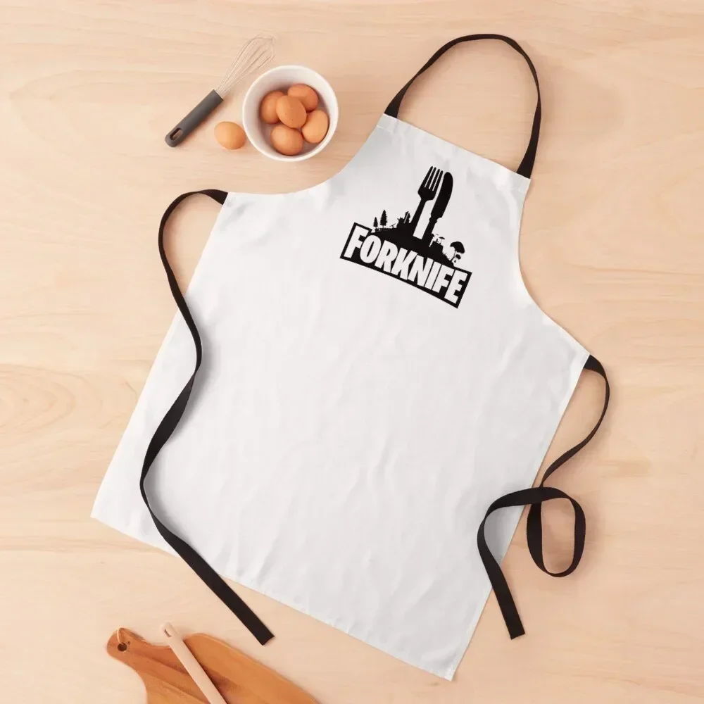 

Funny Forknife Shirt Fork Knife Video Game Joke Apron for women with pocket Waterproof chef for man Christmas gift Apron