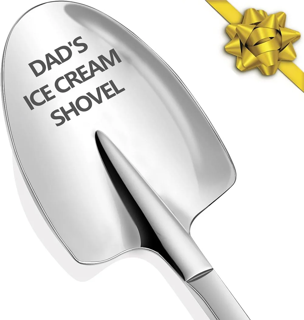 spoon Gift For Dad Grandpa Husband His Her Funny Engraved Stainless Steel Father's Day Birthday Gifts Ice Cream Shovel