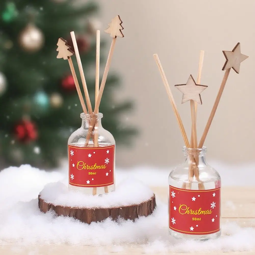 50 مل عطر منزلي عديم اللهب لعيد الميلاد معطر منزلي بالفانيليا الناشرية ديكور الزيت الأساسي ريد سيدار Oi X4O7 #5