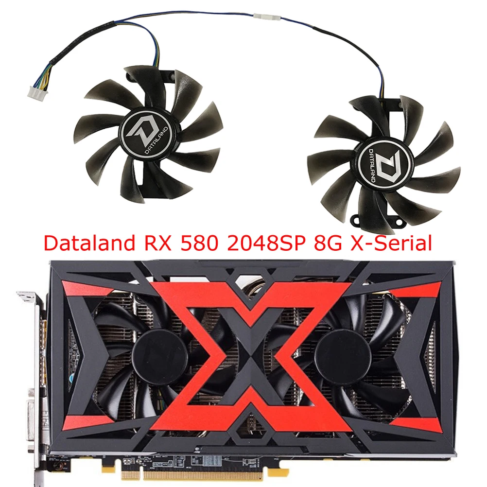 2Pcs/Set PLA09215B12H,Video Cards Cooling,GPU Cooler Fan,For PowerColor Red Dragon RX470 RX480 RX580 AX RX 480 470 580