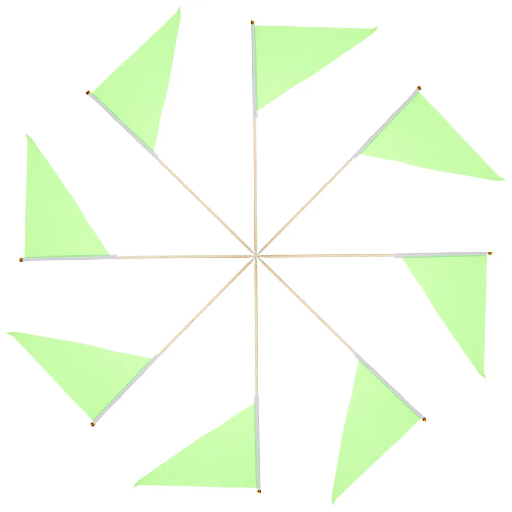 

8Pcs Bright Colored Garden Marker Flags Bamboo Polyester Triangular Lawn Yard Sprinkler Irrigation Dog Training Survey Flags