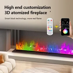 Smart Steam LED Llama multicolor TV Decoración Humidificador Chimenea integrada Leña Estallido Sonido Control de aplicación Vapor de agua 3D Chimenea eléctrica Niebla Chimenea