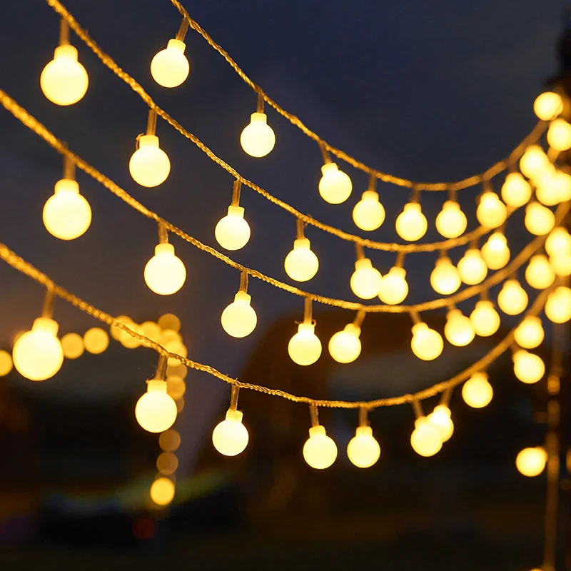 

Battery Powered Ball LED String Lights Garland for Party Home Christmas Decoration
