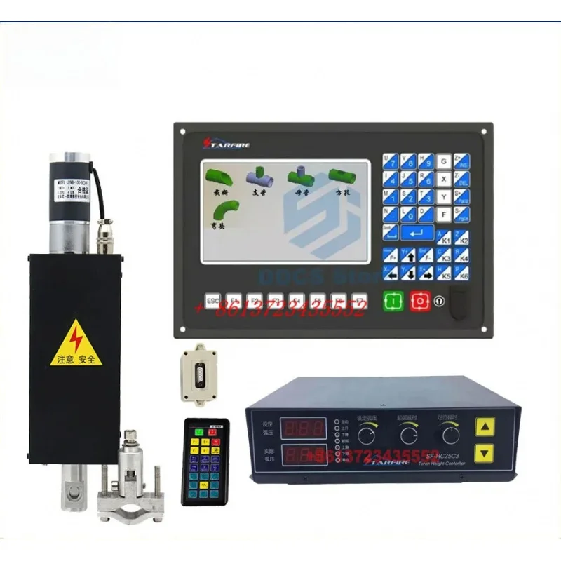 THC 100MM stroke system kit tube plate overall intersecting line cutting machine CNC SF-2100BG round tube cutting machine