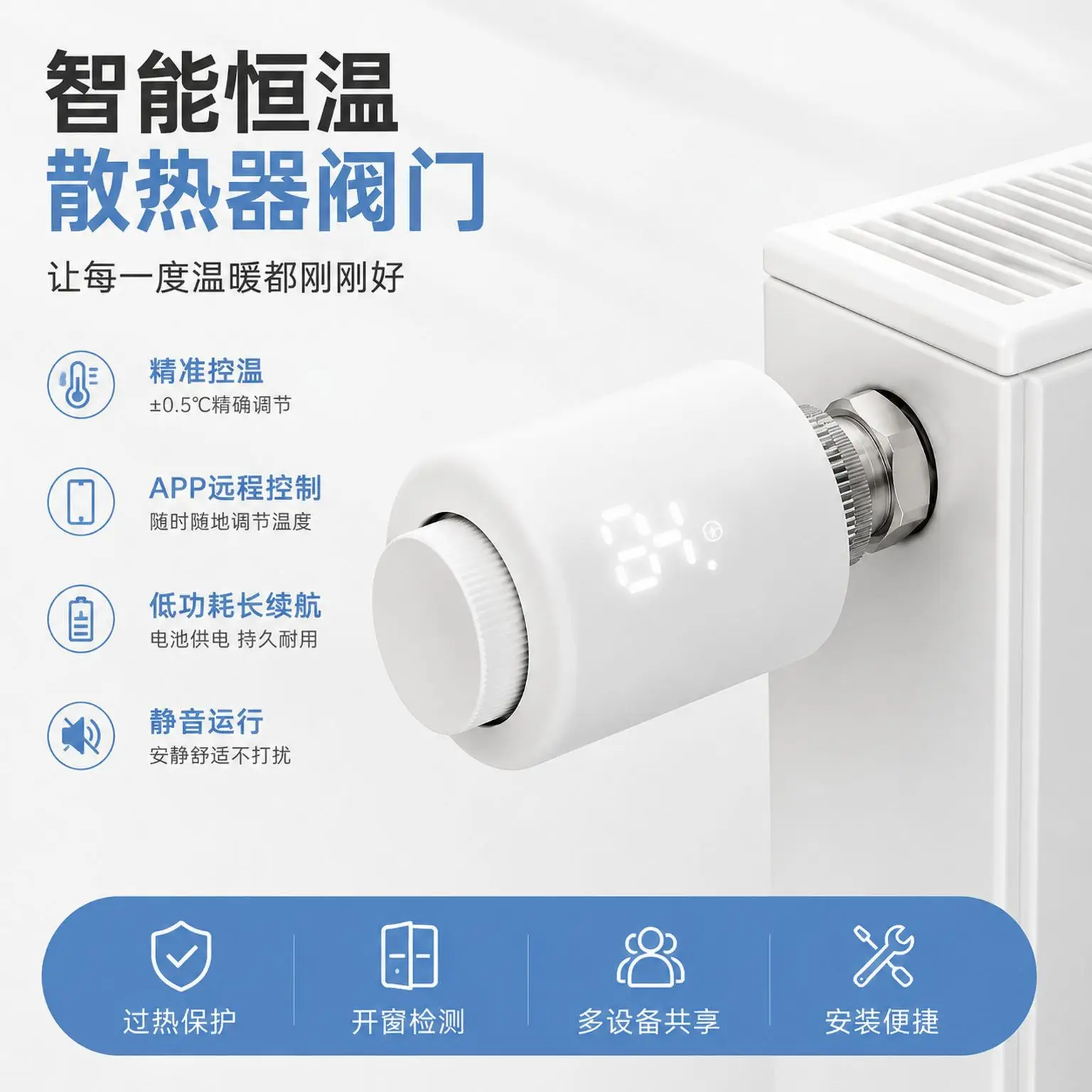 Newly Upgraded Graffiti Zigbee Intelligent Thermostatic Valve Radiator Controller Mobile APP Control Intelligent Thermostat