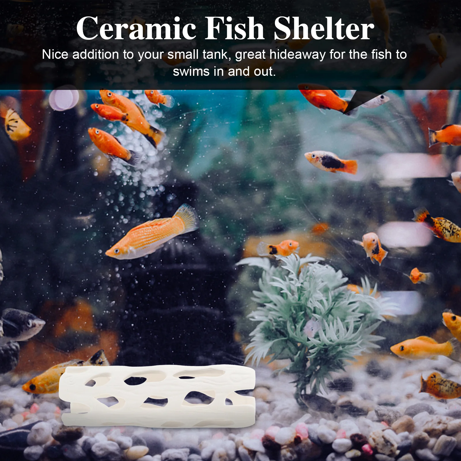 

Fish Tank Aquarium Breeding Accessories Decor Decoration Decorations Betta Safe Hole