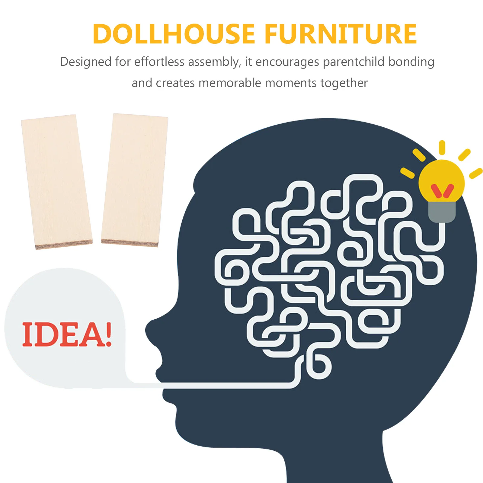 100 pièces de planches de sol en bois réalistes pour mini-maison, kit de construction DIY, pour embellir la décoration intérieure avec un charme artisanal pour le salon