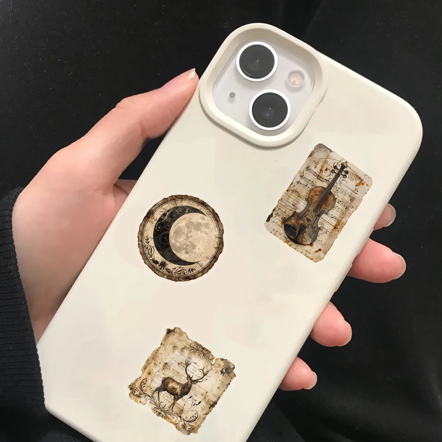 Étiquettes autocollantes Vintage, 50/100 pièces, image d'art esthétique, bagages de vélo, dessin animé, décoration de téléphone, autocollant d'aménagement paysager