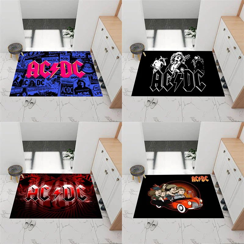 

3D Art Rock Band AC-DC Музыкальный ковер Ретро музыкальные ковры для гостиной Спальня Игровая комната Ковер Прямоугольный коврик Нескользящий коврик Домашний декор