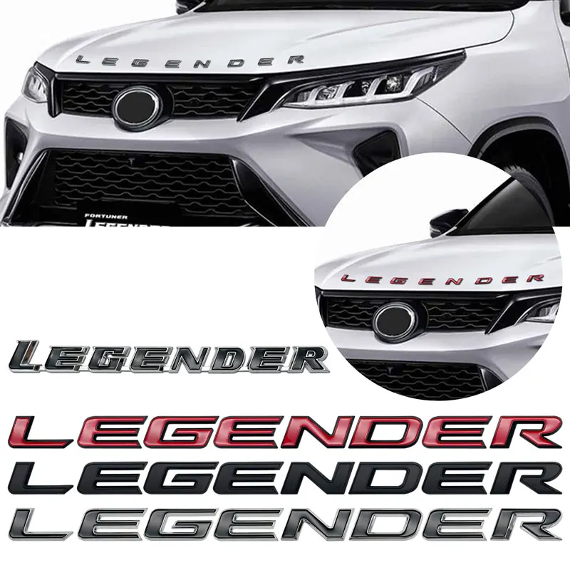 For Fortuner Legender Logo Emblem Badge Car Rear Trunk Decal Logo Letter Nameplate 3D ABS Sticker Car Decoration