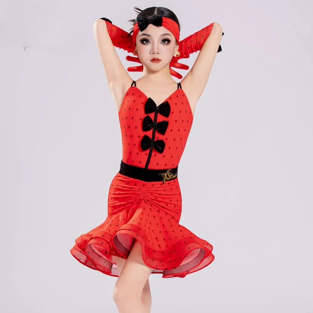 traje-de-baile-latino-para-ninas-vestido-rojo-con-tirantes-finos-y-volantes-ropa-de-baile-de-competicion-con-puntos-para-ninas