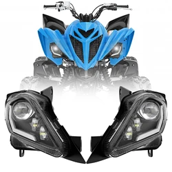 DOT E24 ATV LED Headlight Assembly for Yamaha Raptor 700R 700 250 350 LED Headlamp with DRL & Turn Signal Lights Accessories