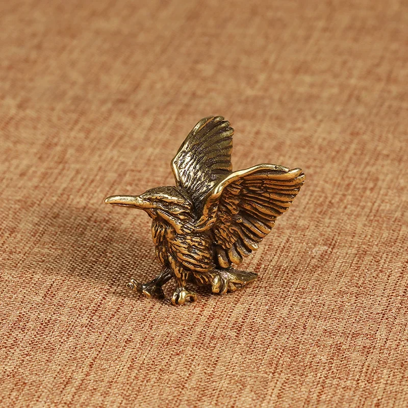 2026 Mini Eagle Bird Brass Opening Wing Art Decoration Home Living Room Office Tea House Yoga Room Decoration Statue Sculpture