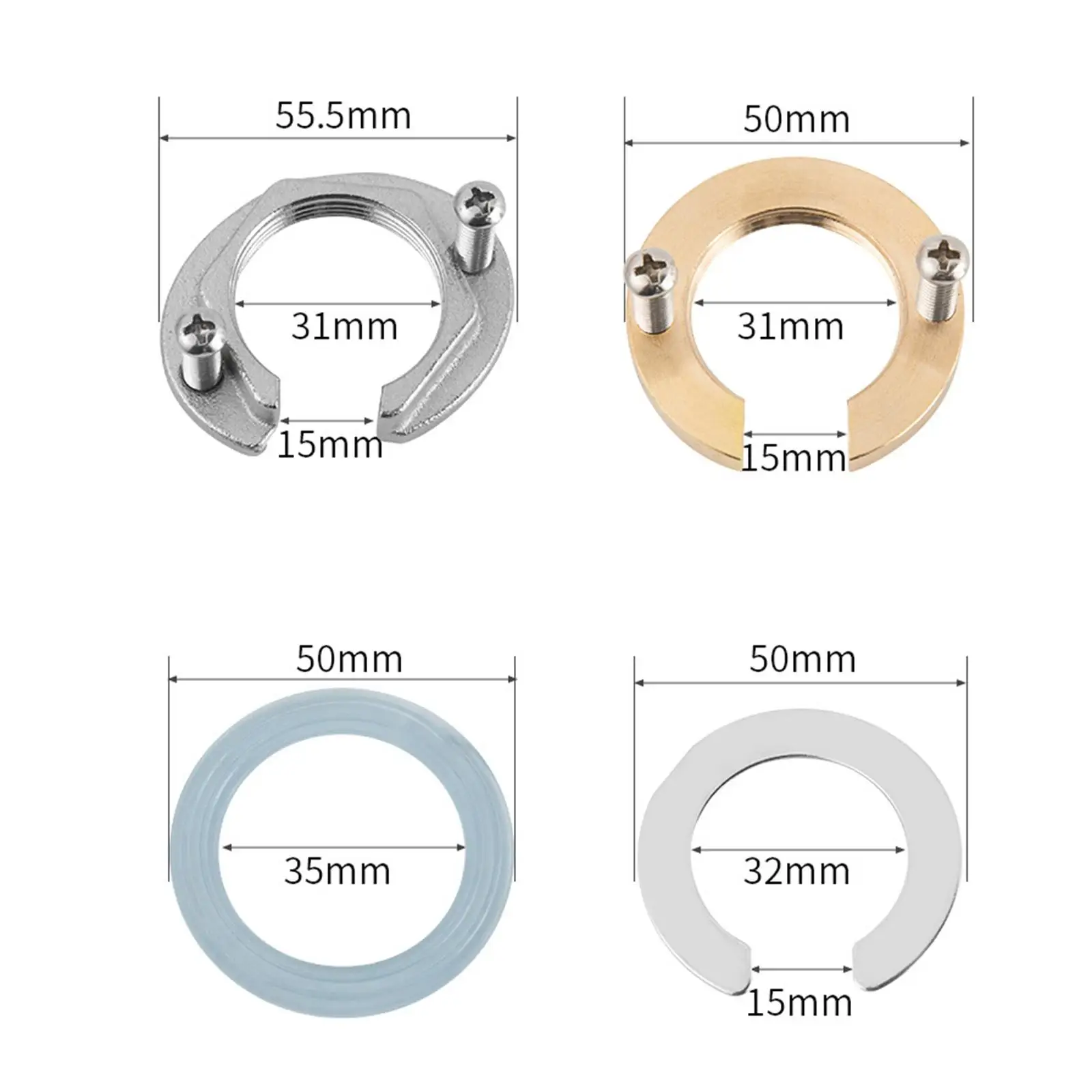 Universal Faucet Locknut Accessory Replacement C Shape Mounting Easy