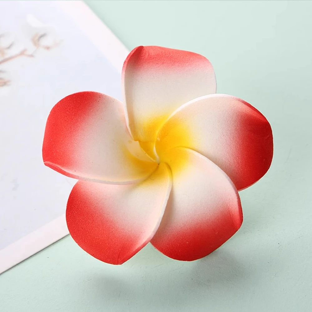 10 teile/los 4/5/6/7/8 cm Plumeria Hawaiian Schaum Frangipani Künstliche Blume Kopfschmuck Blumen hochzeit Party Dekoration – Detail 14