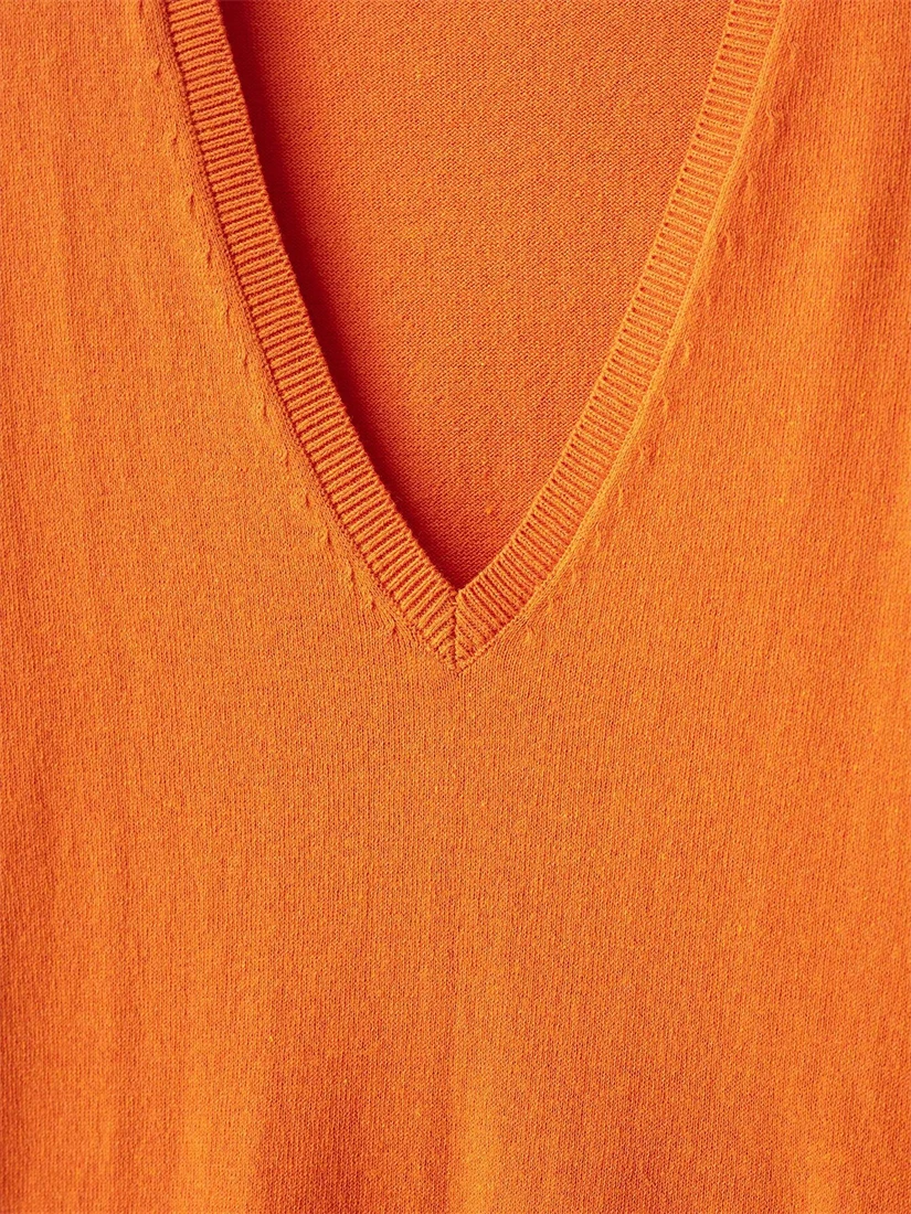 2025 여성용 브이넥 니트 풀오버 단색 패션 스톡니트 스티치 탑 신상품 - 컴포트 클래식 여성복