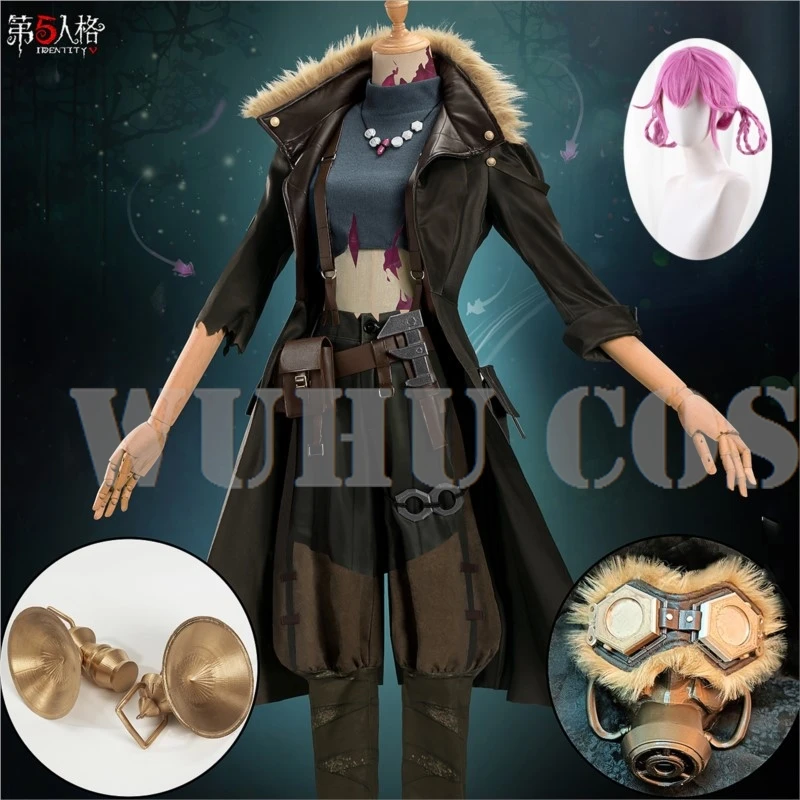 Game Identity V Fluorite Cosplay Costume IDV Lily Barriere Cosplay Cheerleader Costume Wig Women Halloween Carnival Party Props