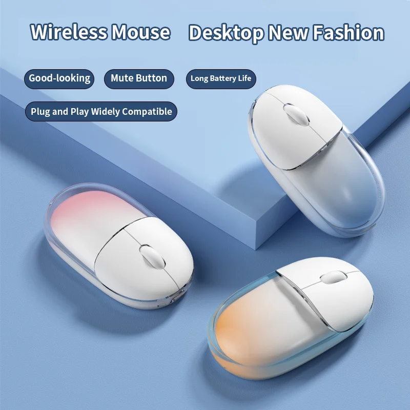 Wireless Dual-mode Mouse Rechargeable Mute Button Light Weight Long Battery Life Mini Resolution Adjustable Office Use Mause