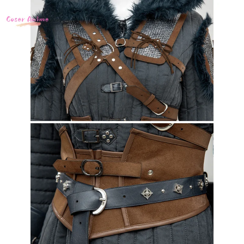 أزياء سيري ويتشر 4 التأثيرية زي سيريلا فيونا إلين ريانون للهالوين كرنفال حفلة عيد الميلاد لعب الأدوار الملابس