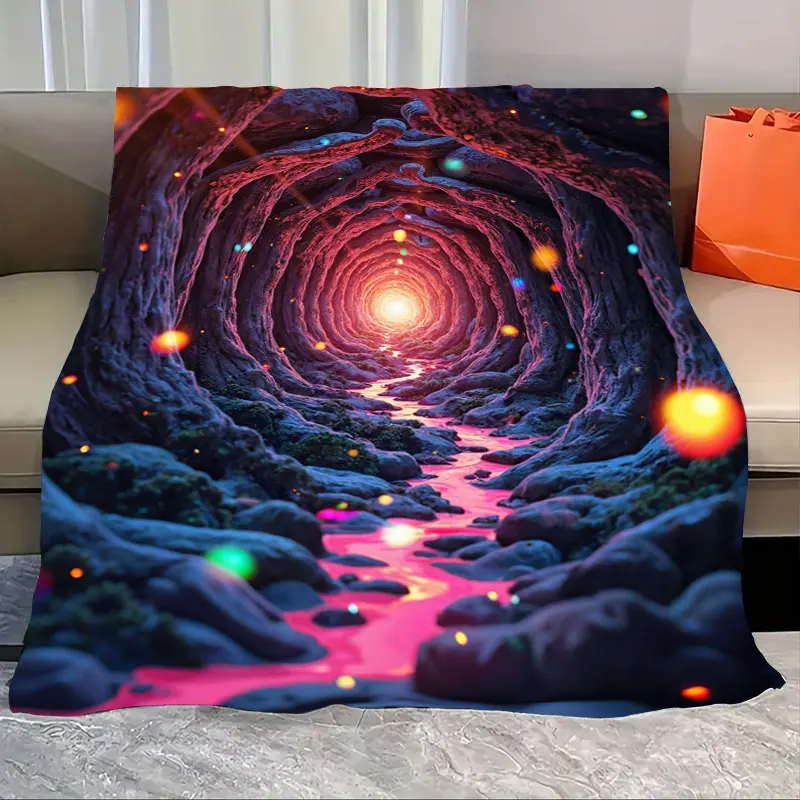 

1 шт. фланелевое одеяло Mystic Tunnel Glow Blanket - дизайн Enchanted Forest Stream