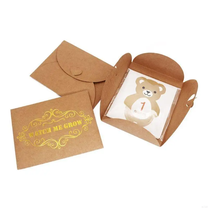 H7JF 12x recién nacido calcomanías mensuales mensuales diseño animales