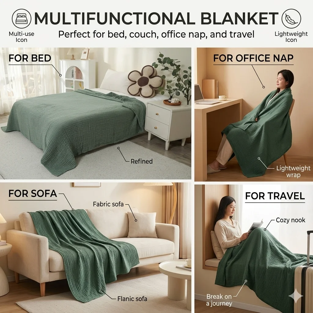 100% katoenen mousseline deken - Muslin Cotton Bedspread recensie en prijs