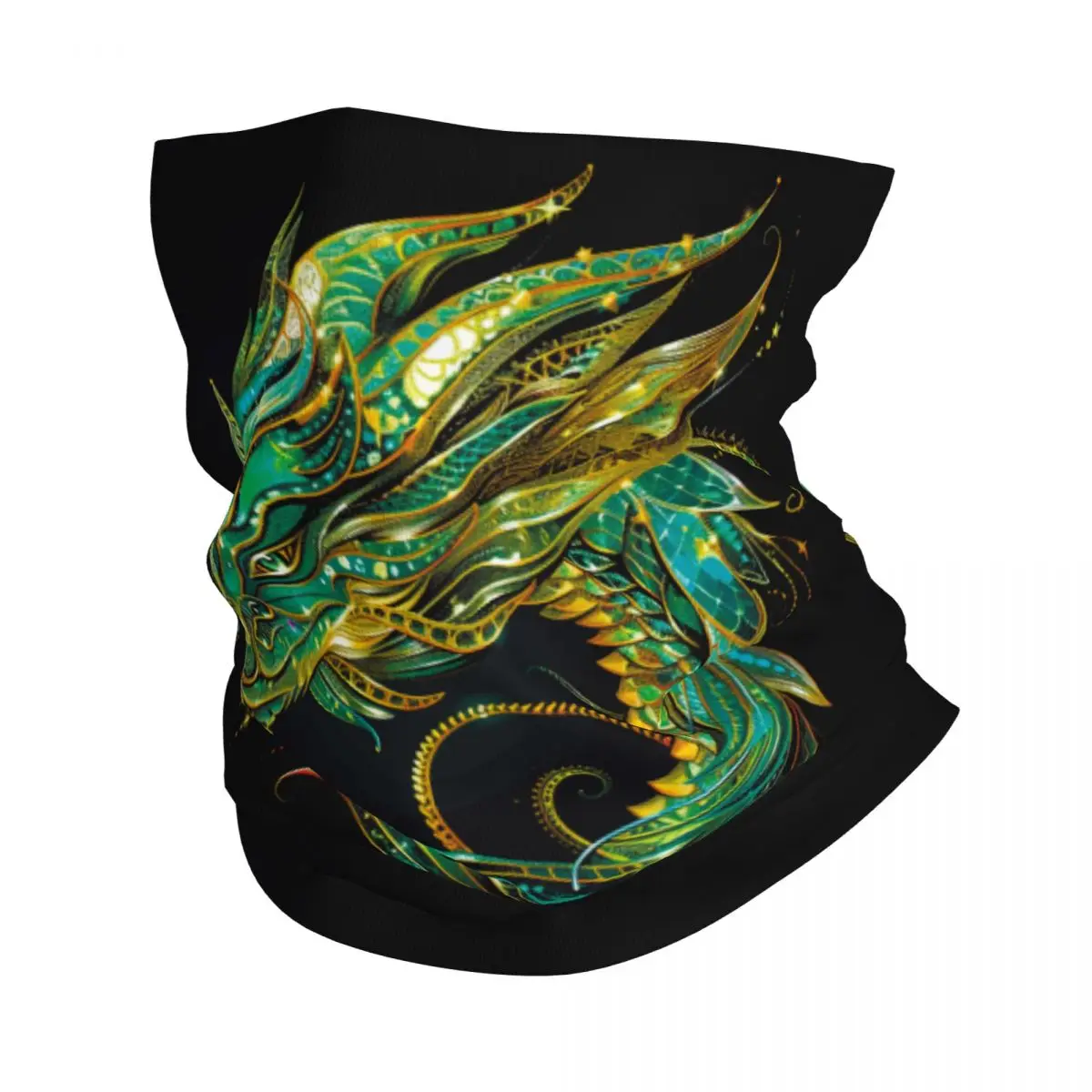 Dragon Scarf Neckerchief Neck Face Mask Polyester