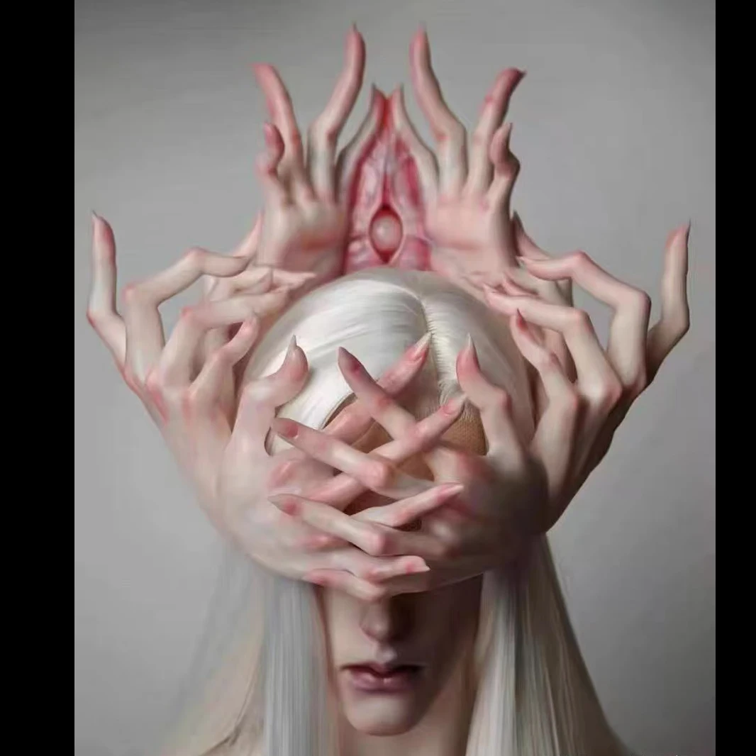1/3 BJD Doll Crown Resin Material Hand Shape Crown For 1/3 BJD Doll Head DIY Doll Accessories Toy