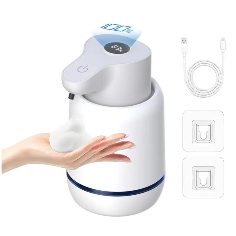 ABKJ-Foaming Soap Dispenser 420Ml Automatic Touchless Rechargeable 4 Level Adjustable Wall Mounted Electric For Kitchen B