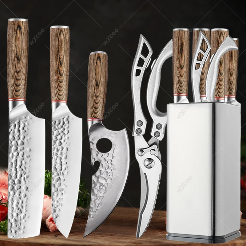 

Forged Kitchen Chef Knife Stainless Steel Butcher's Boning Knife Meat Slicing Knife Professional Kitchen Chicken Bone Scissors