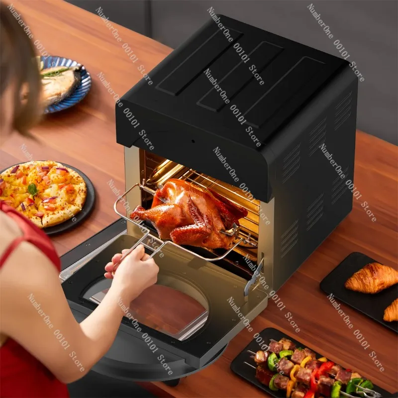 14L Smart Visual Air Fryer, Rotating Multi-Function Oven with Large Capacity for Family Cooking