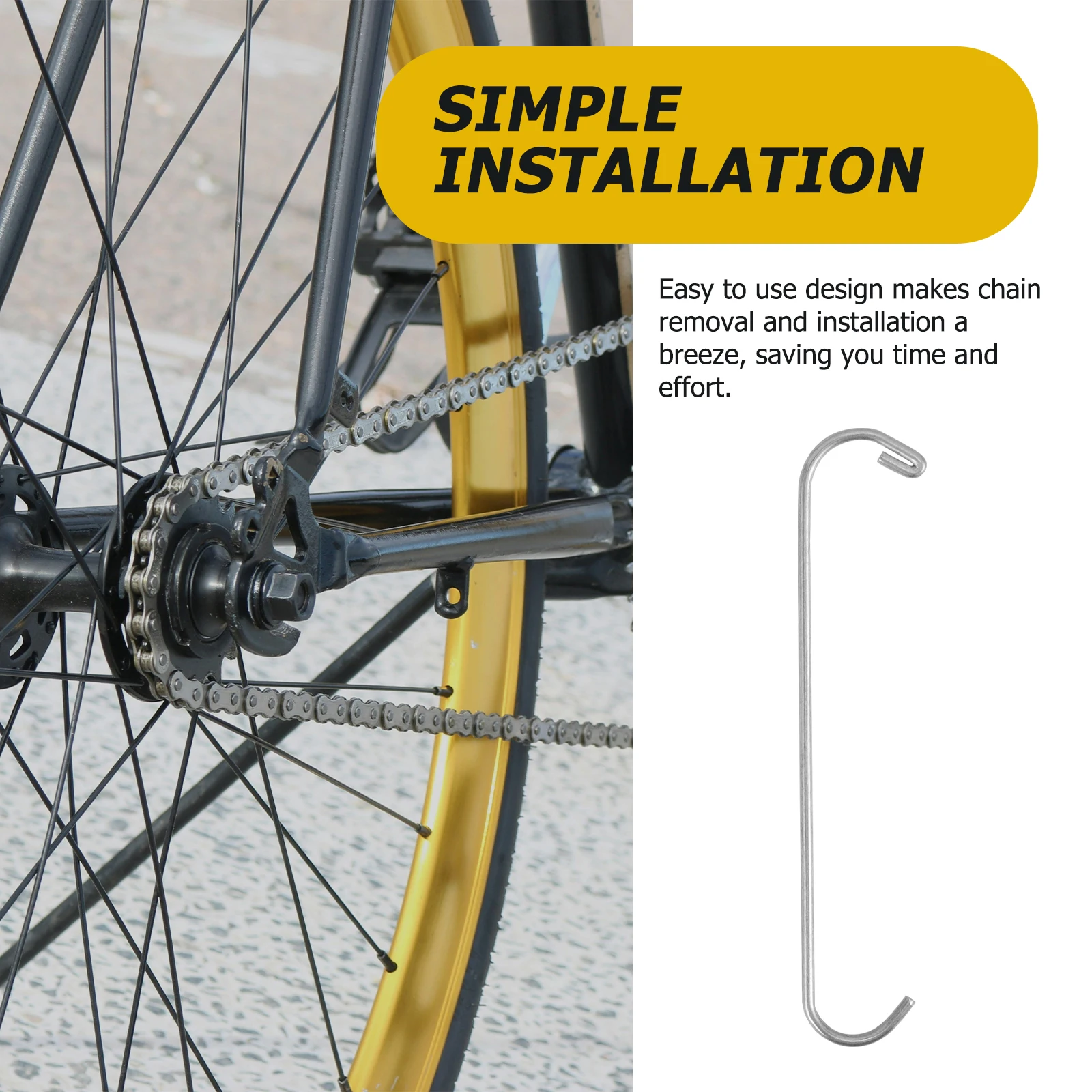 

20pcs Chain Hooks Stainless Steel Repair Tools for Bike Chain Removal Compatible with Mountain Road Bikes Bicycle Maintenance