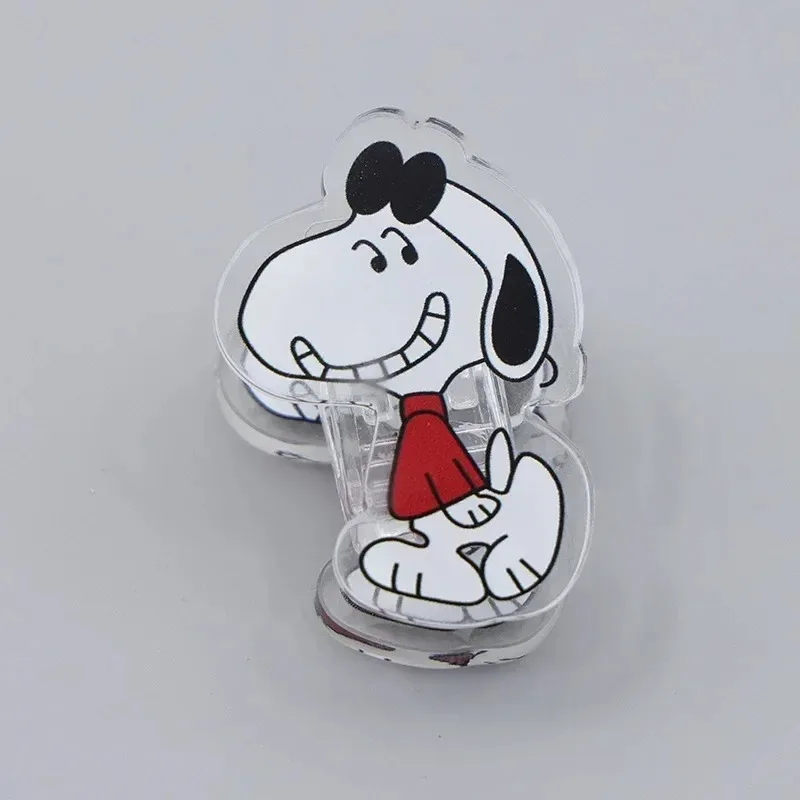 Snoopy Binder Clip Map Anime Kleur Test Papier Klem Armatuur Papier Document Kantoor School Briefpapier Leuke Acryl Decoratie